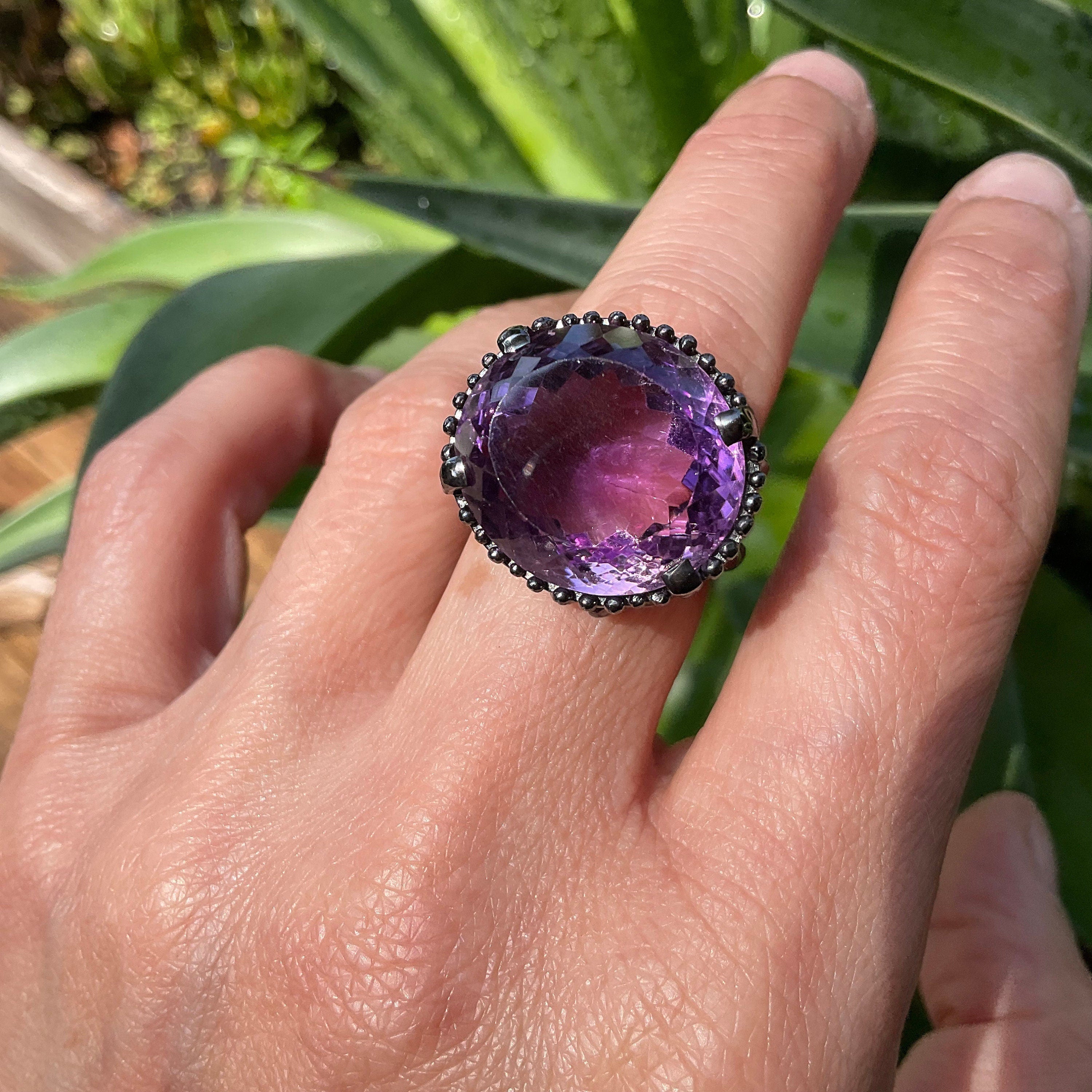 Sterling Silver buy Amethyst Ring