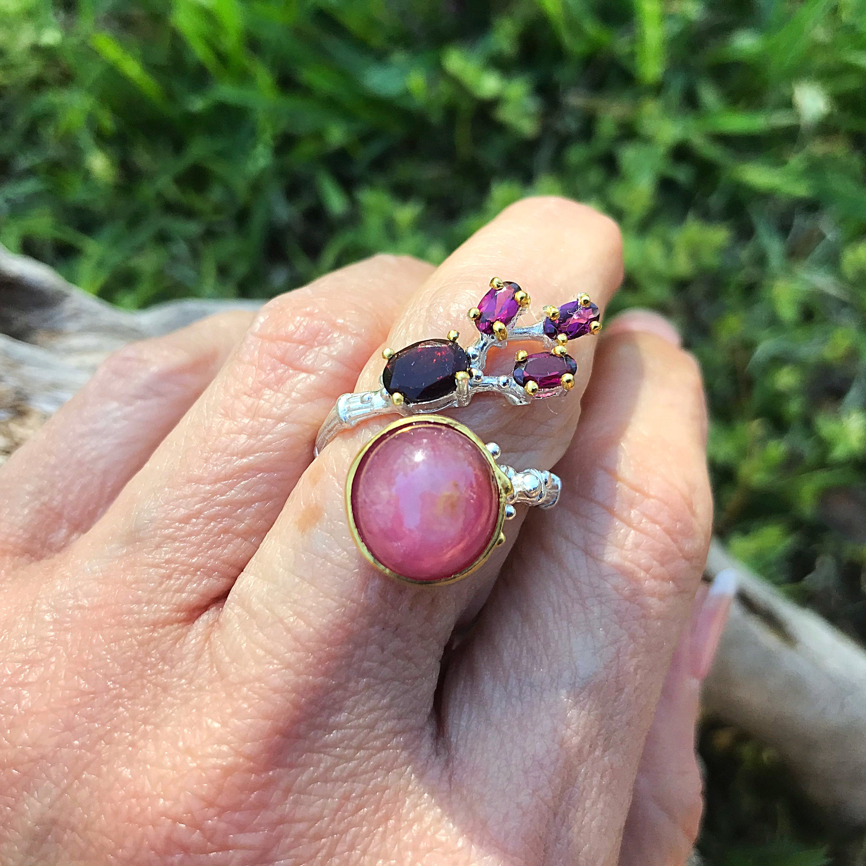 Vintage store adjustable ruby ring