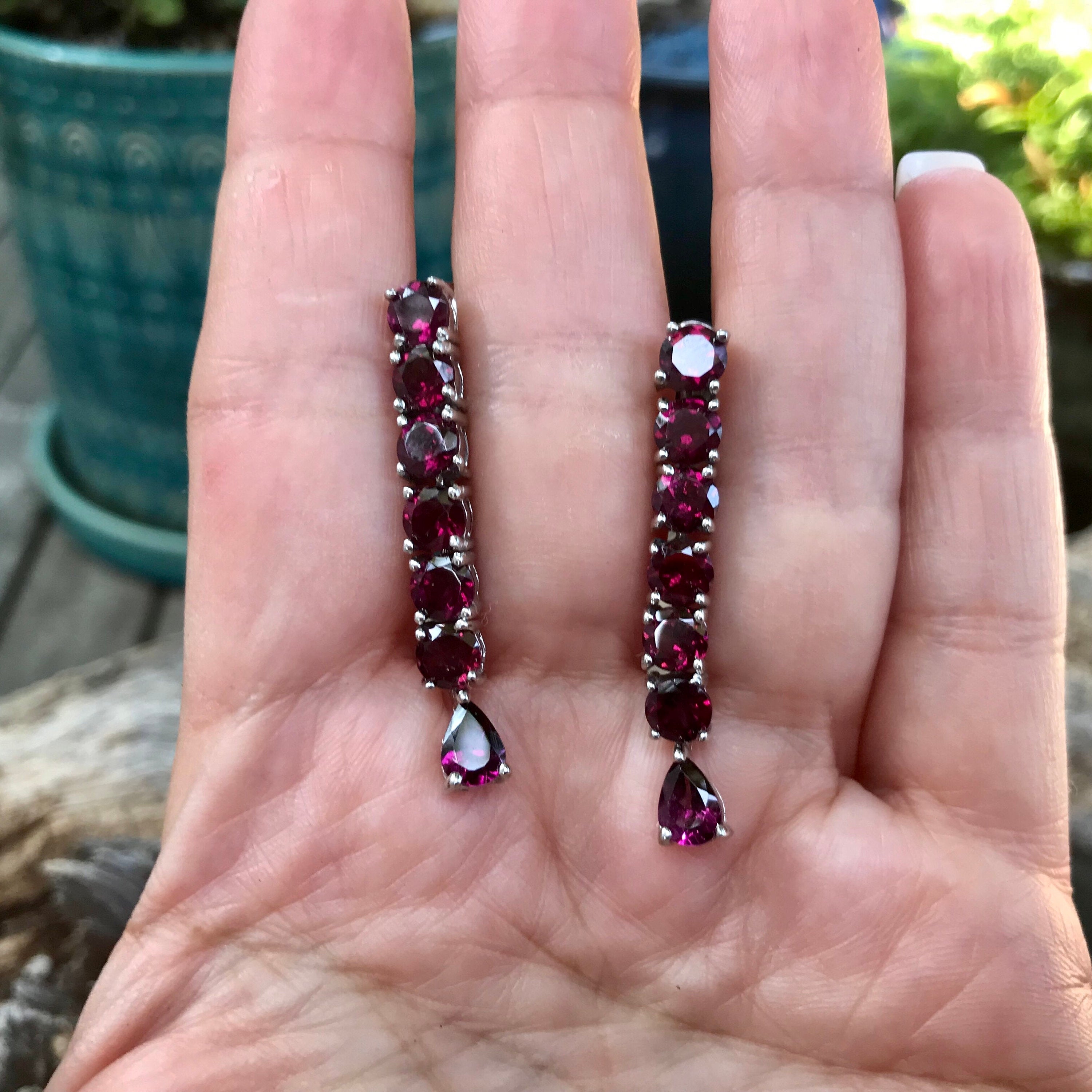 Garnet Stud Earrings, Tiny 3mm Burgundy Red Studs – Kathy Bankston