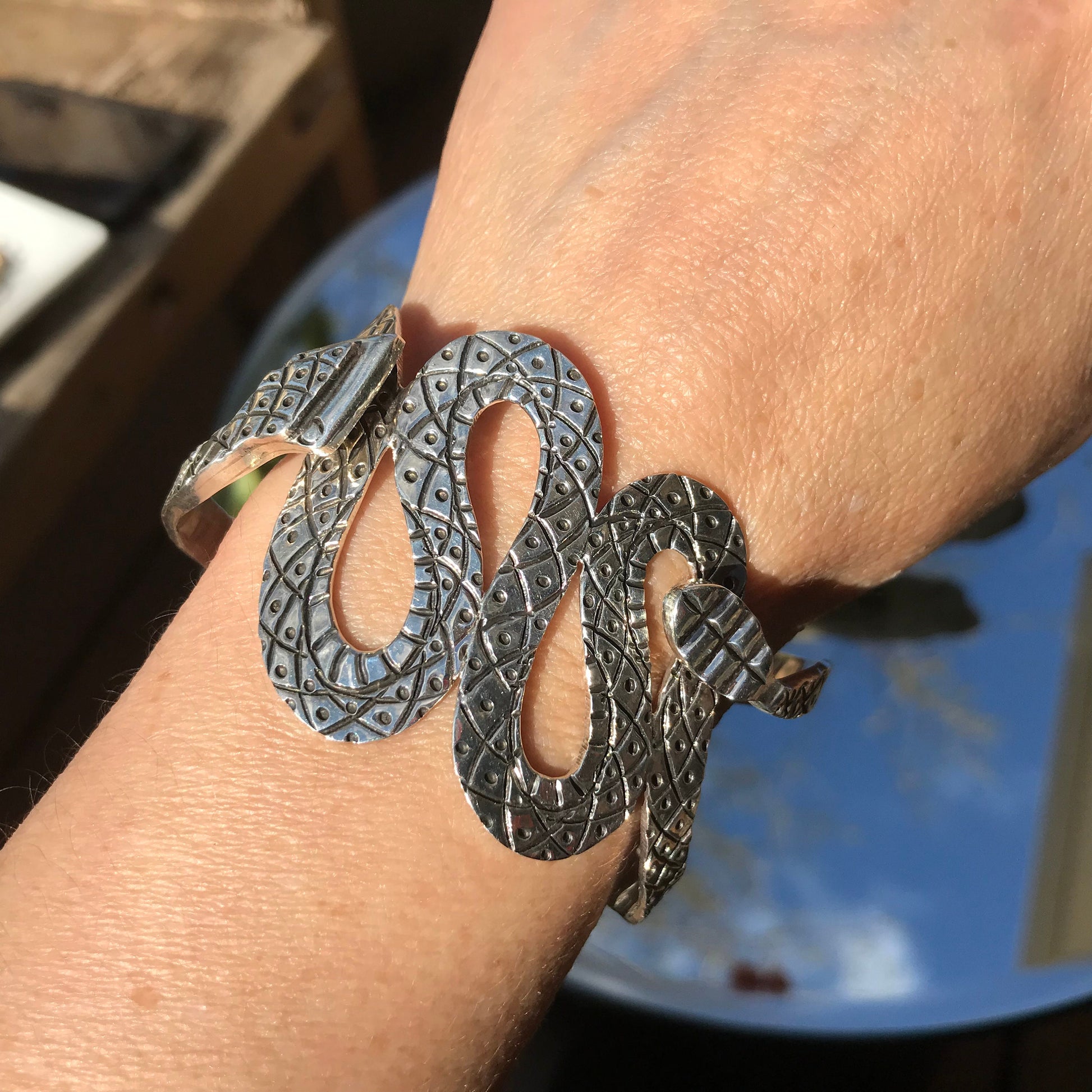sterling silver Phoenix bird bracelet artisan cuff – Colors Of Etnika