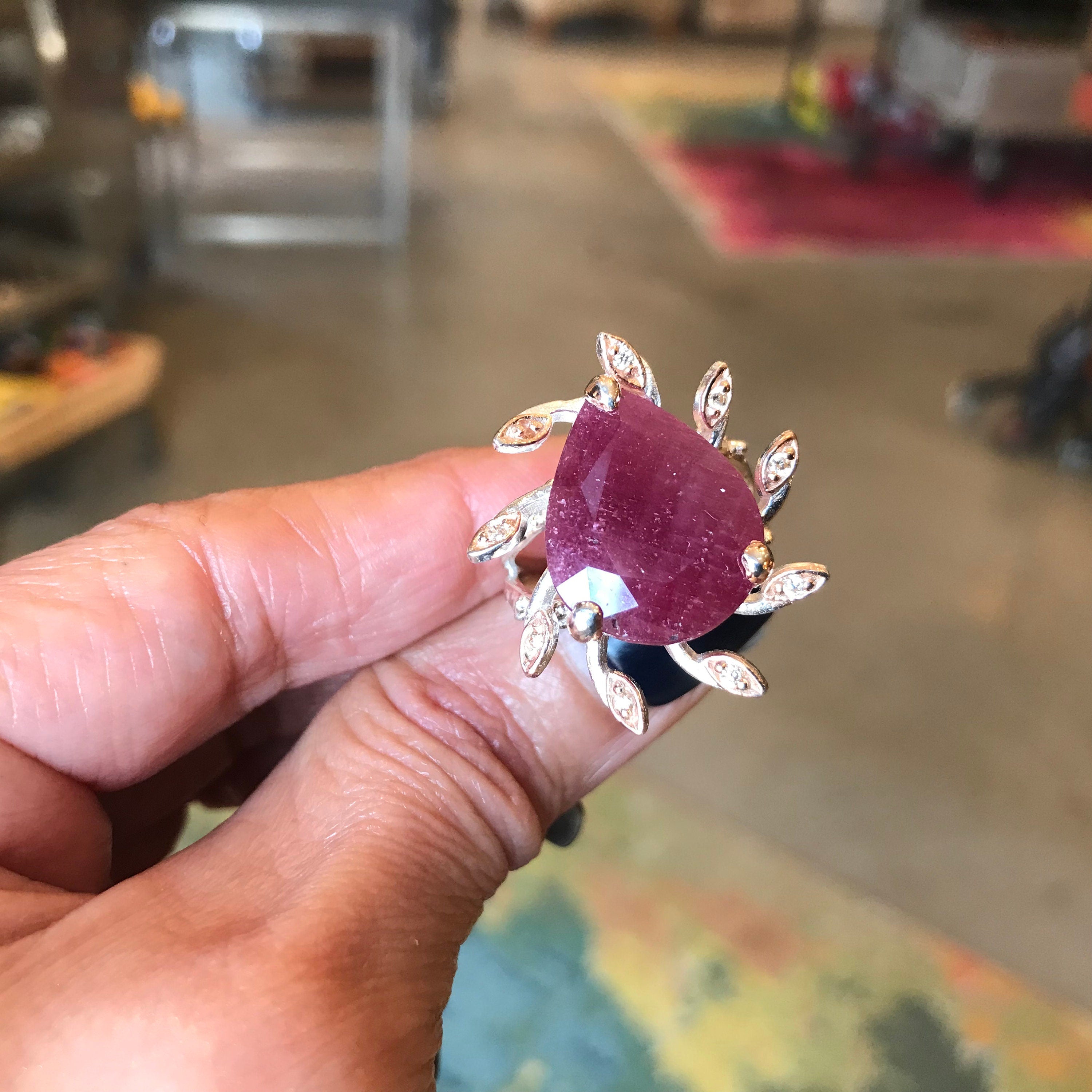 Ruby on sale statement ring